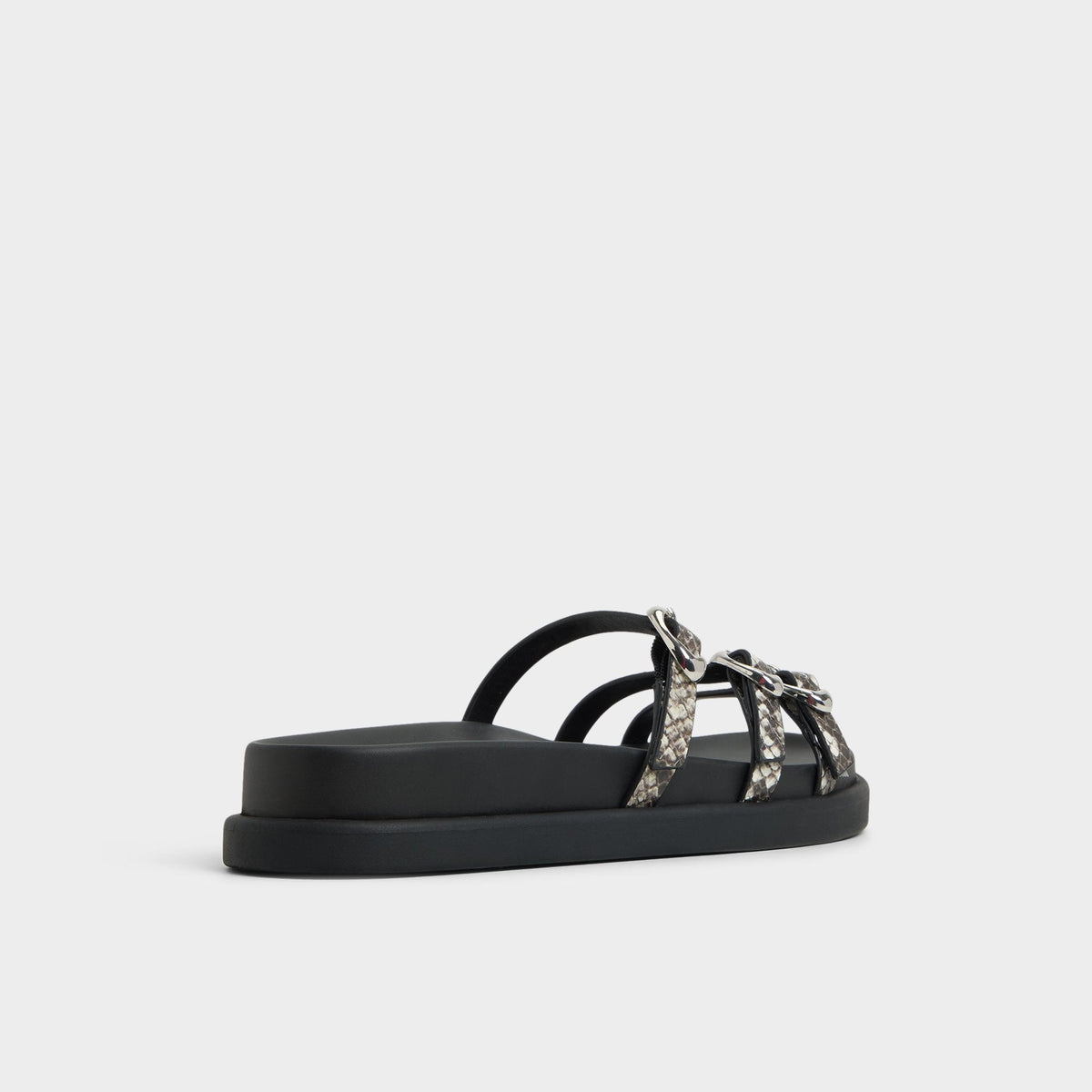 Zephyra White/Black Women's Footbed sandals - Footbed sandal | Aldo