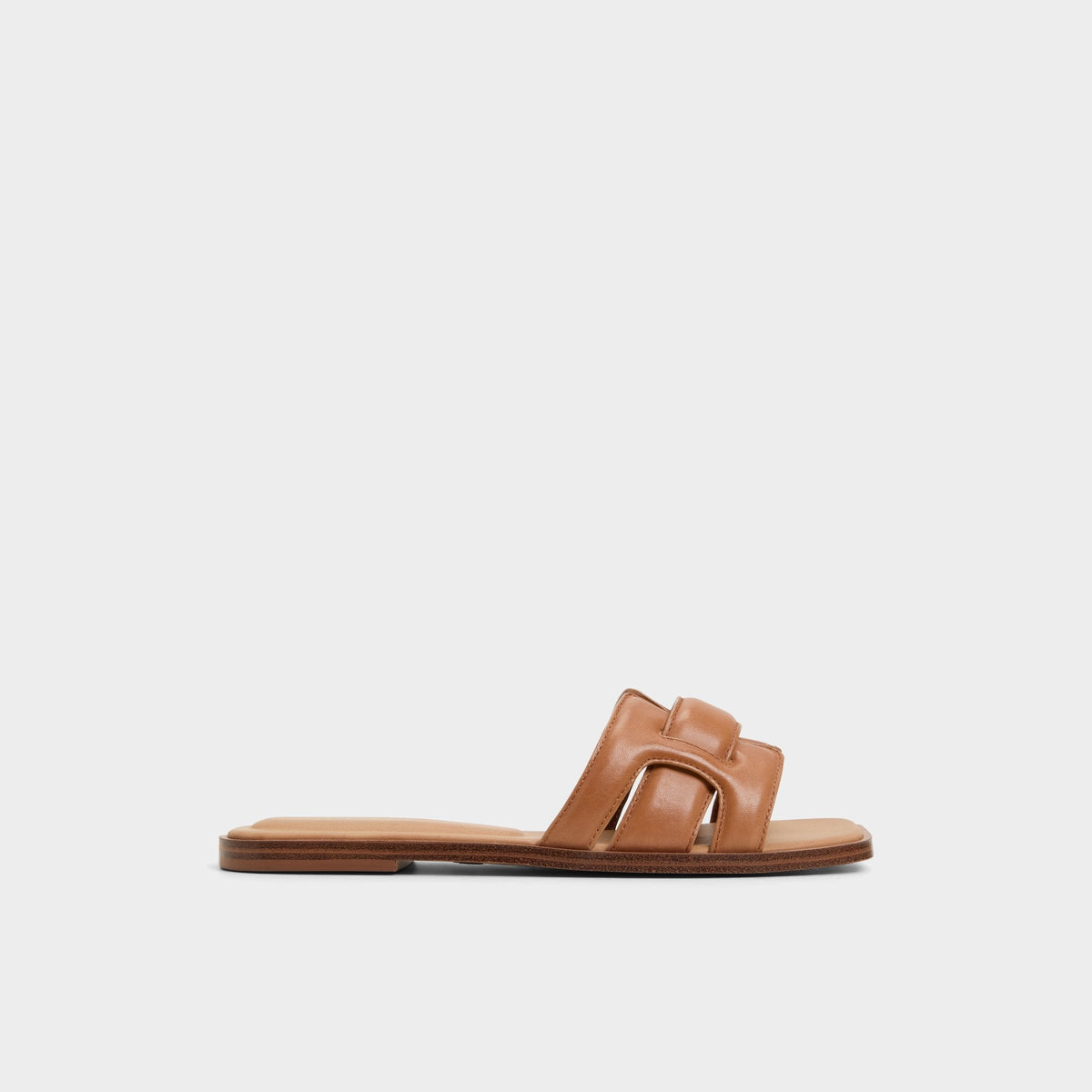 Eleny Medium Brown Women's Flats - Slide sandal | Aldo