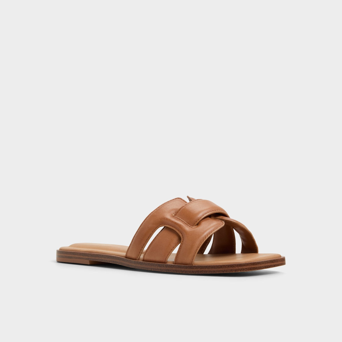 Eleny Medium Brown Women's Flats - Slide sandal | Aldo