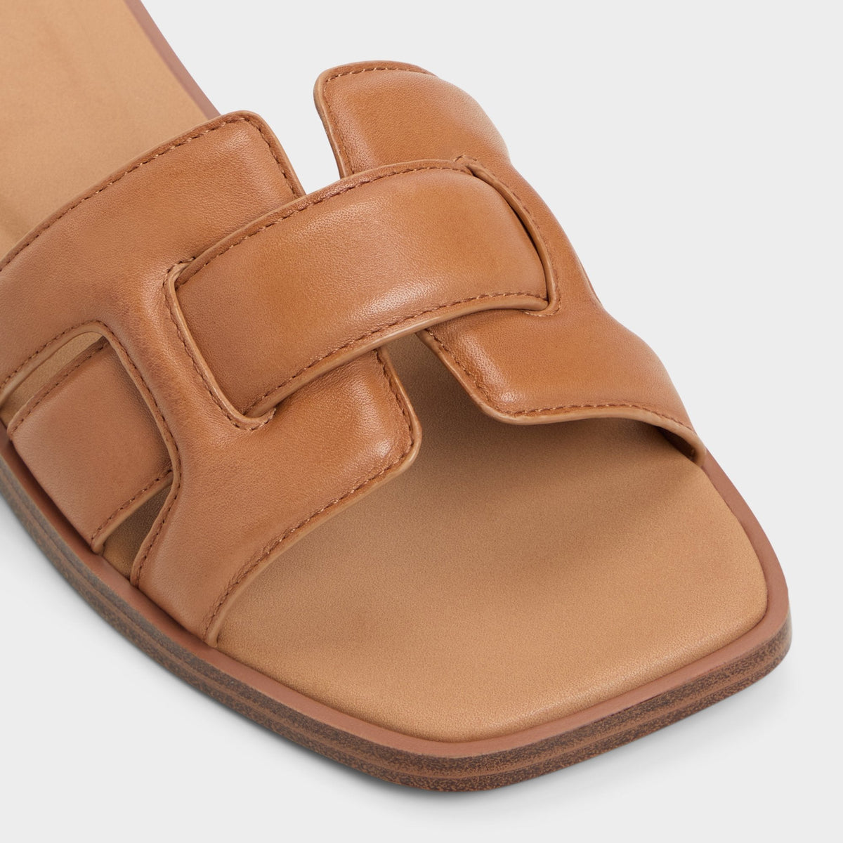 Eleny Medium Brown Women's Flats - Slide sandal | Aldo