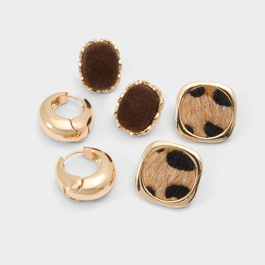 Wildchic in Other Brown - Earring set | Aldo