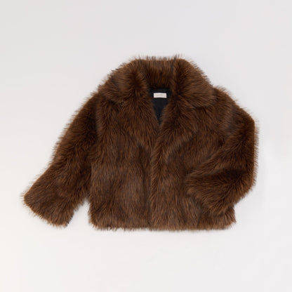 Hazella in Brown - Faux fur jacket | Aldo