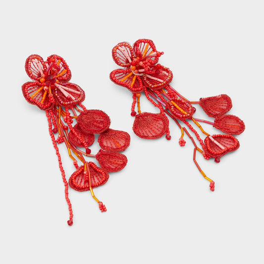 Rosellia Red Women's Earrings - Chandelier earrings | Aldo
