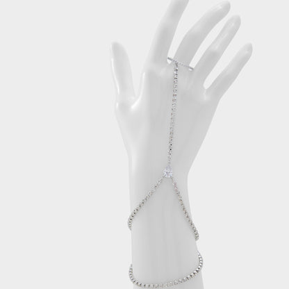 Unenda Silver/Clear Multi Women's Bracelets - Hand chain | Aldo