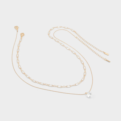 Flein Gold/Clear Multi Women's Necklaces - Layered necklace | Aldo