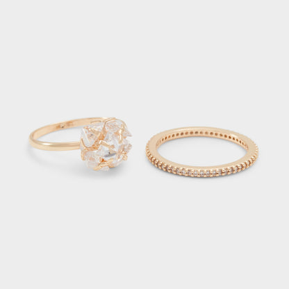 Greini Gold/Clear Multi Women's Rings - Multi-finger rings | Aldo