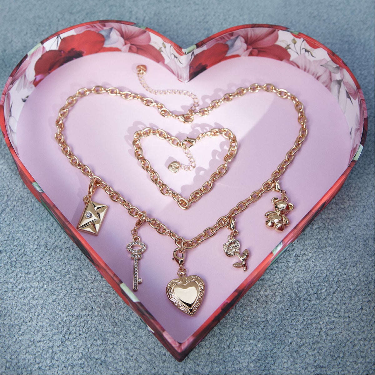 Bemyvalentine Gold/Clear Multi Women's Specialty - Necklace & bracelet set | Aldo