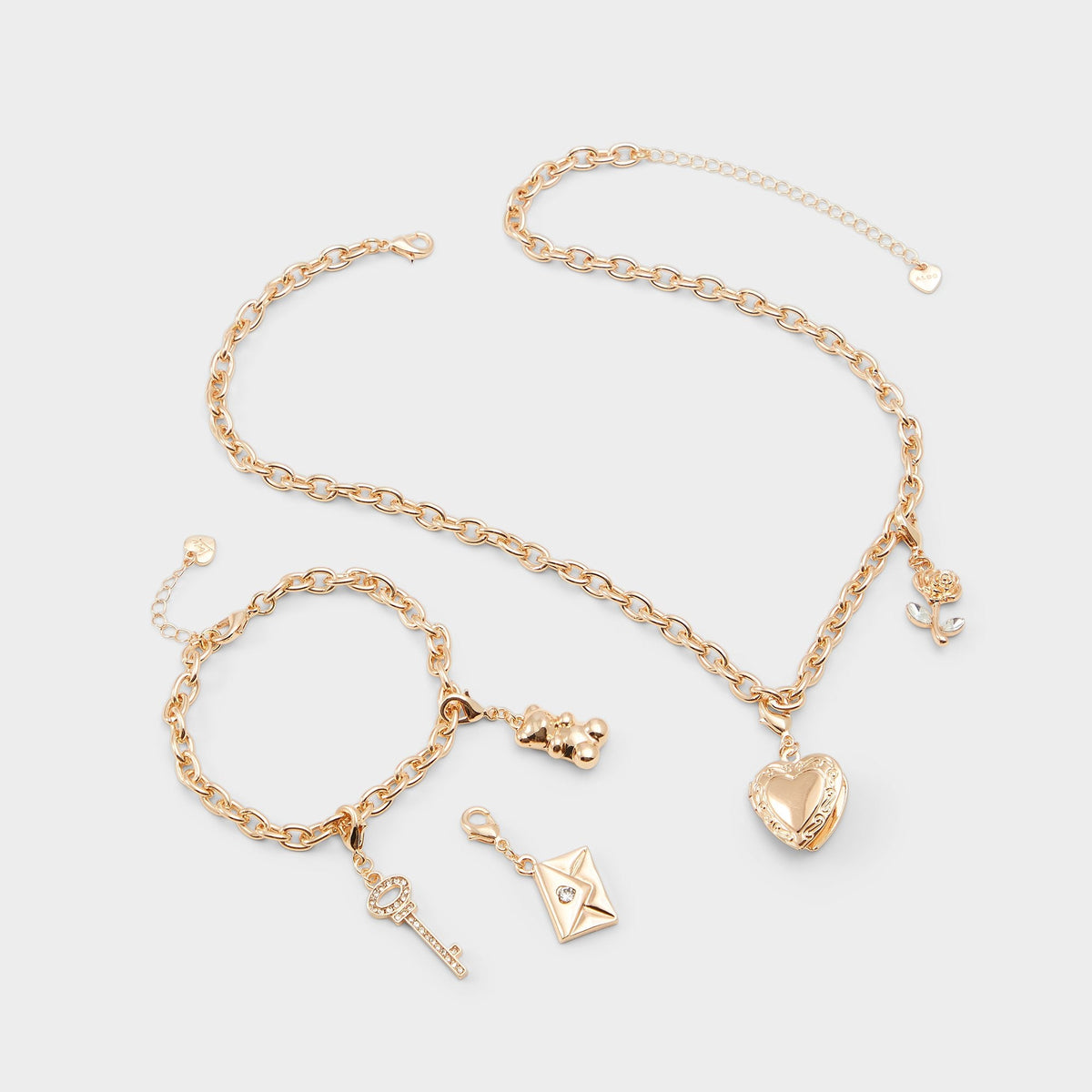 Bemyvalentine Gold/Clear Multi Women's Specialty - Necklace & bracelet set | Aldo