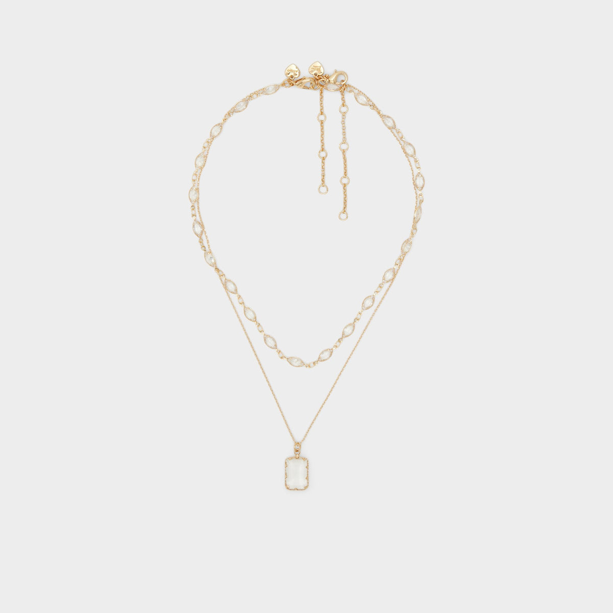 Destinie Gold/Clear Multi Women's Necklaces - Layered necklace | Aldo