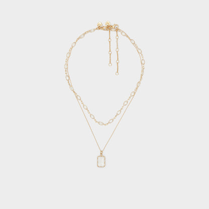 Destinie Gold/Clear Multi Women's Necklaces - Layered necklace | Aldo