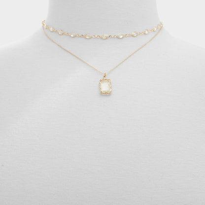 Destinie Gold/Clear Multi Women's Necklaces - Layered necklace | Aldo