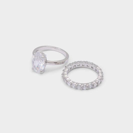 Ovalsparkles in Silver Clear Multi - Ring | Aldo
