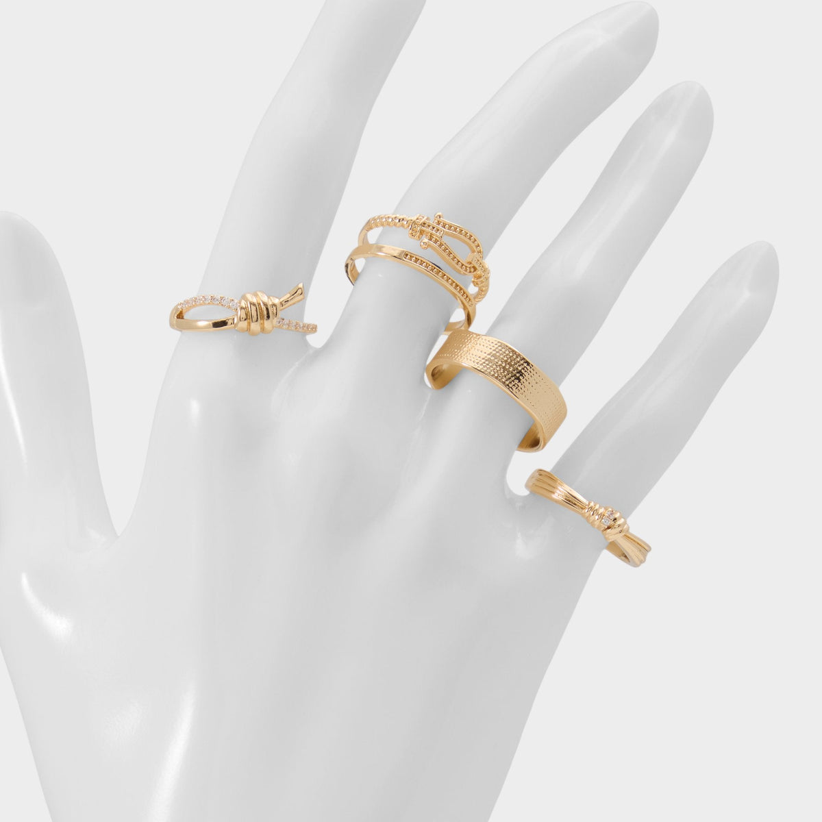 Knotta in Gold Clear Multi - Multi finger rings | Aldo