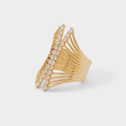 Glimmery in Gold Clear Multi - Stackable rings | Aldo