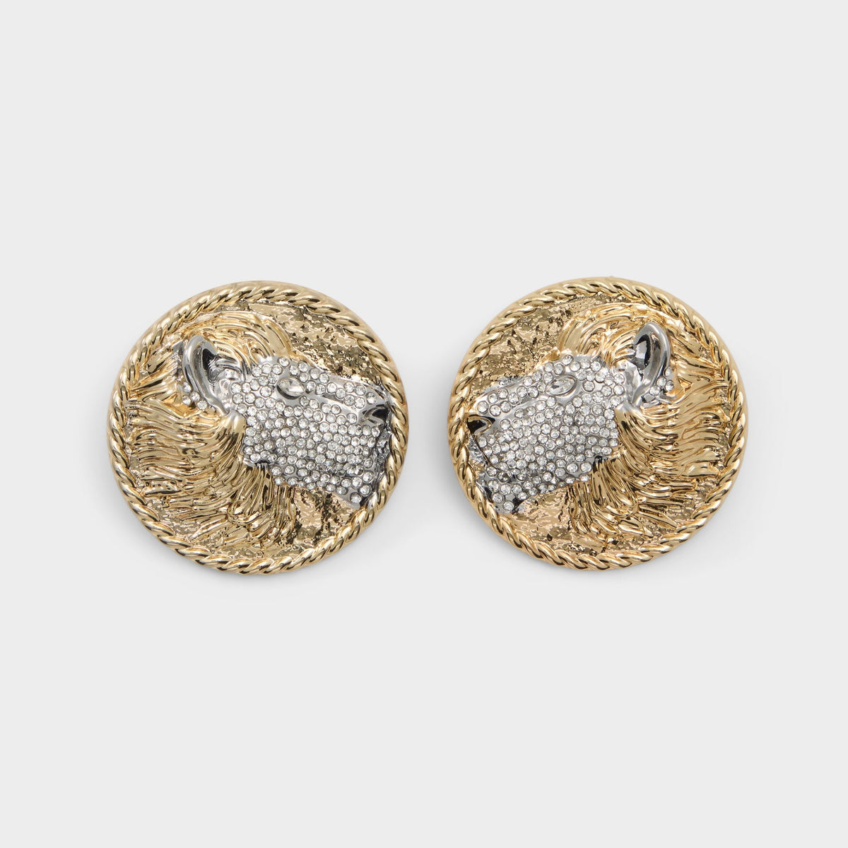 Lionesse in Gold Clear Multi - Button earrings | Aldo