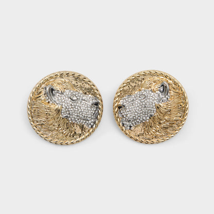 Lionesse in Gold Clear Multi - Button earrings | Aldo