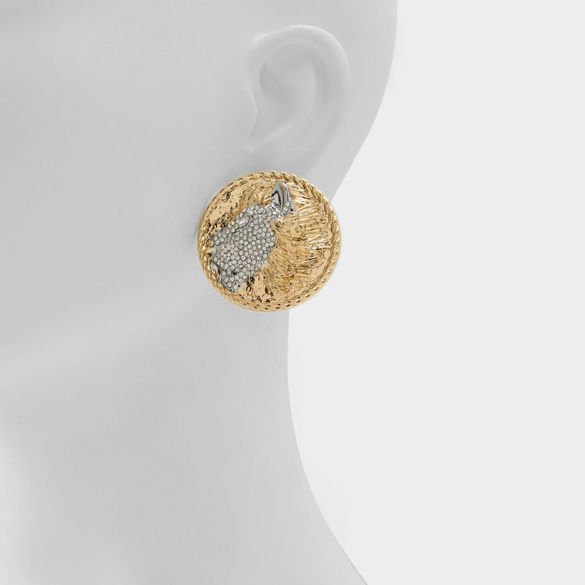 Lionesse in Gold Clear Multi - Button earrings | Aldo