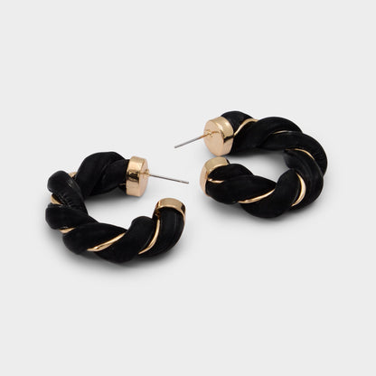 Twists in Black Gold Multi - Hoop earrings | Aldo