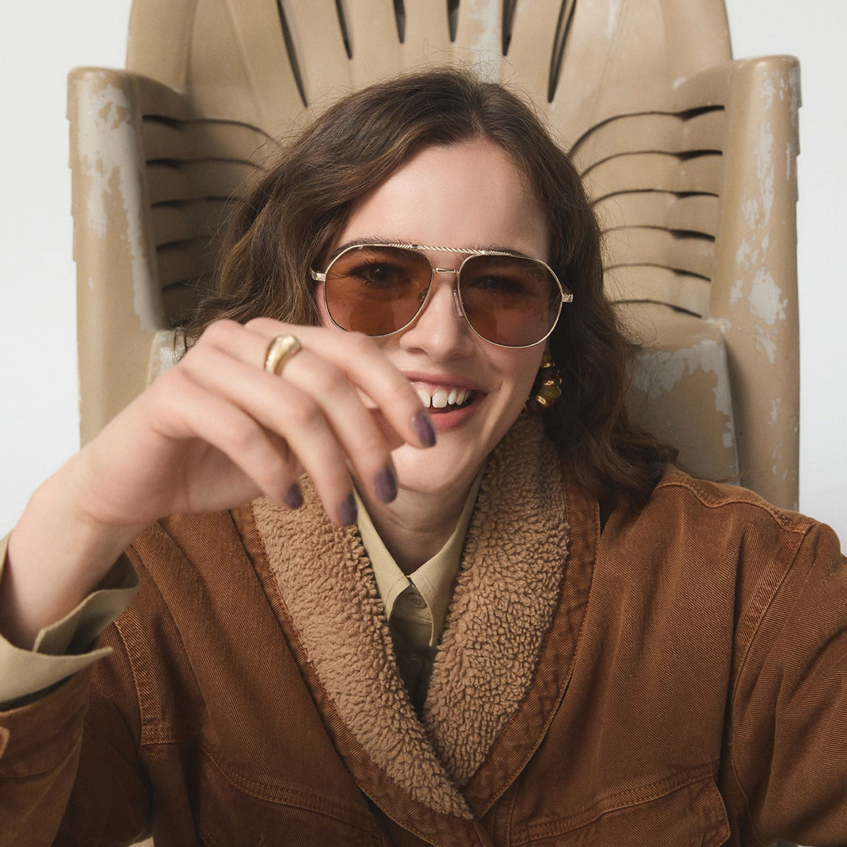 Frejja in Gold - Aviator sunglasses | Aldo
