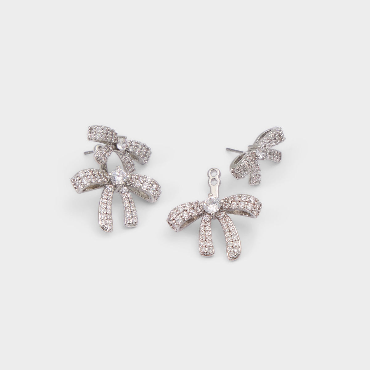 Bows in Silver Clear Multi - Earrings | Aldo