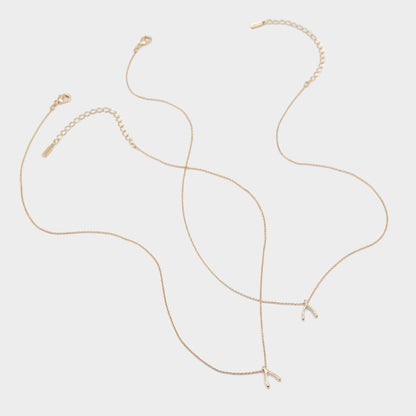 Makeawish Gold/Clear Multi Women's Necklaces - Gift set | Aldo