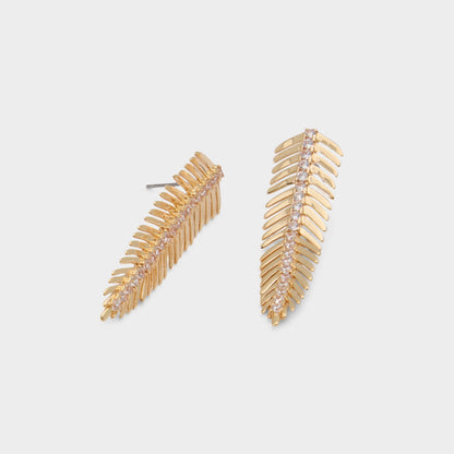 Feathers in Gold Clear Multi - Earrings | Aldo
