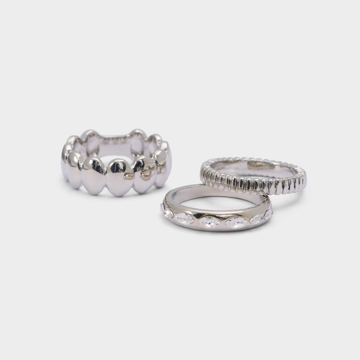Bublle in Silver Clear Multi - Stackable rings | Aldo