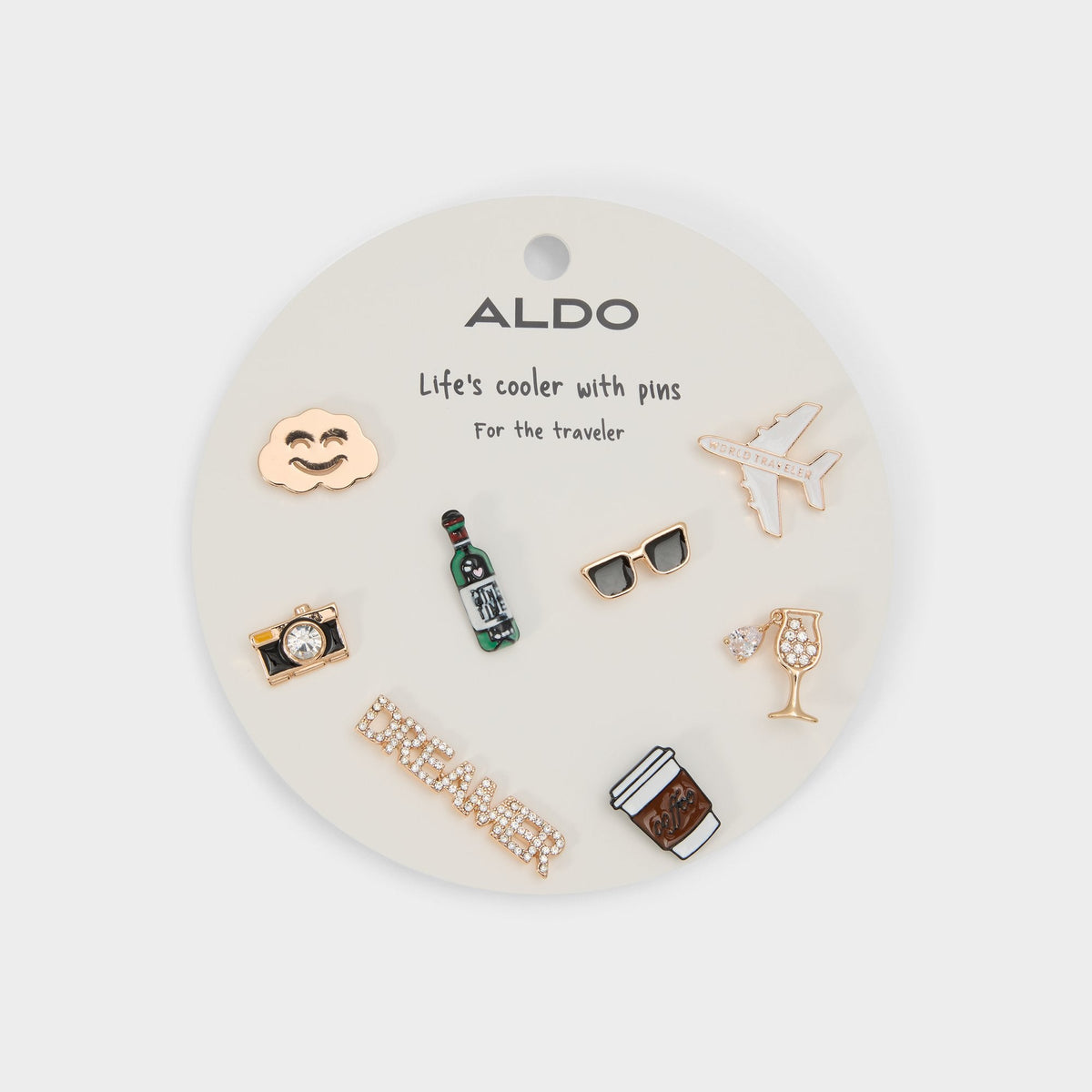 Traveler Gold/Clear Multi Women's Accessories - Decorative pins | Aldo