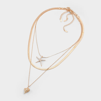 Seascharms Gold/Clear Multi Women's Necklaces - Layered necklace | Aldo