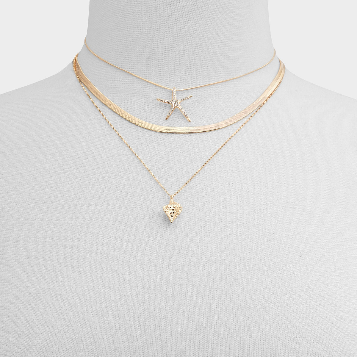 Seascharms Gold/Clear Multi Women's Necklaces - Layered necklace | Aldo