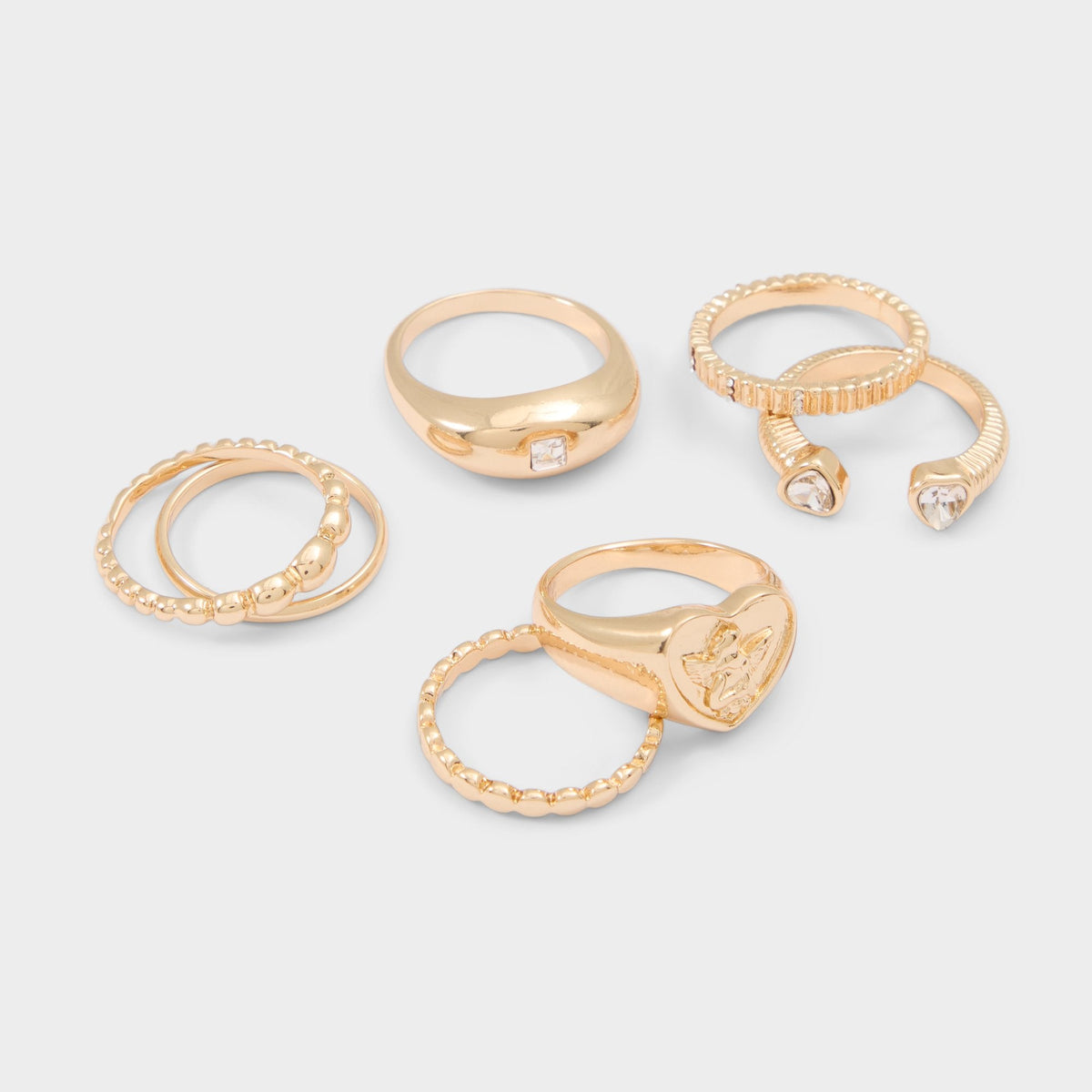 Anngellica in Gold Clear Multi - Multi-finger rings | Aldo