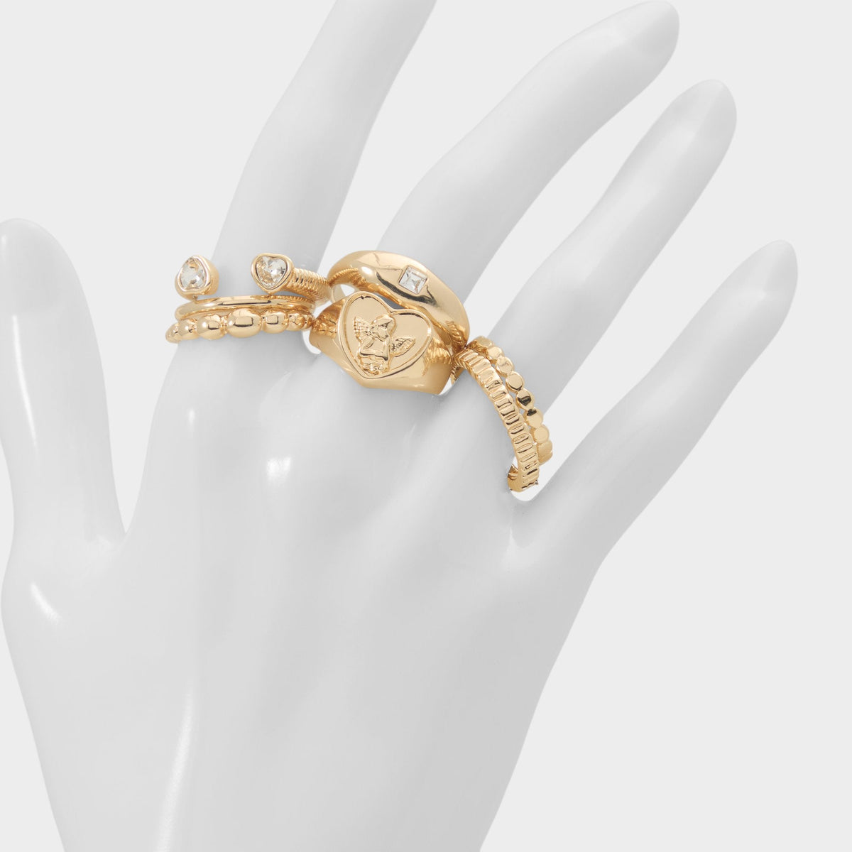 Anngellica in Gold Clear Multi - Multi-finger rings | Aldo