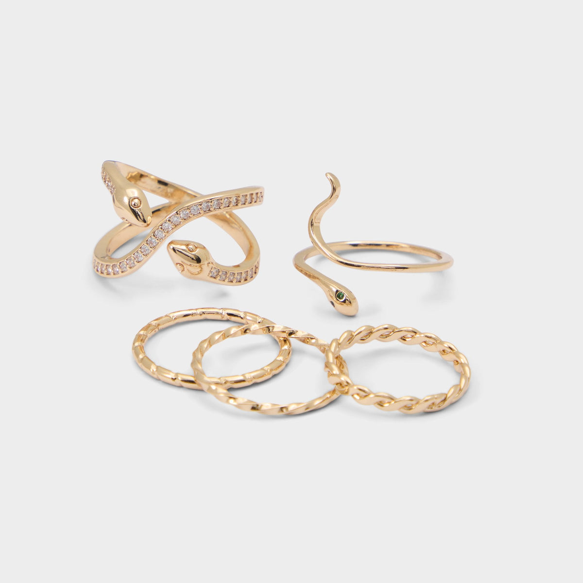Blancan Gold/Clear Multi Women's Rings - Multi finger rings | Aldo