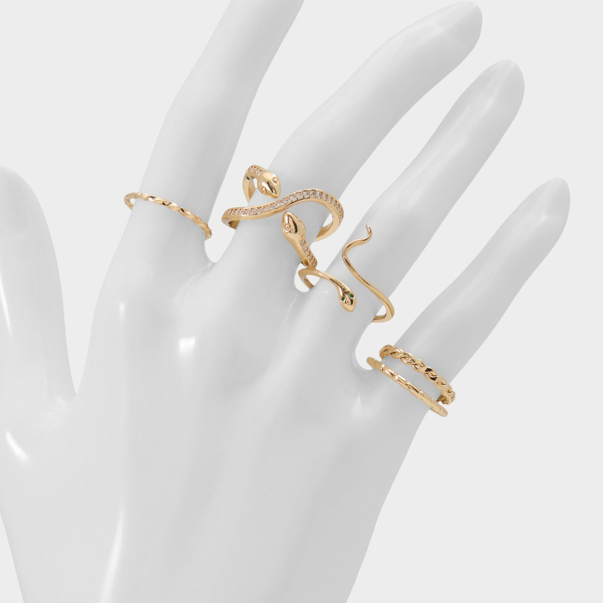 Blancan Gold/Clear Multi Women's Rings - Multi finger rings | Aldo