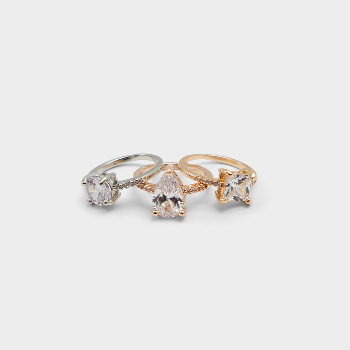 Alabridar Metallic Multi Women's Cubic Zirconia - Stackable rings | Aldo