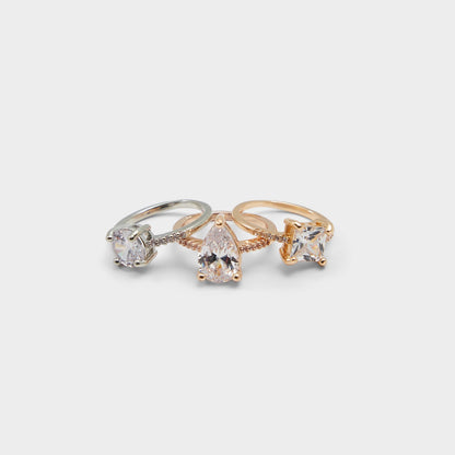 Alabridar Metallic Multi Women's Cubic Zirconia - Stackable rings | Aldo
