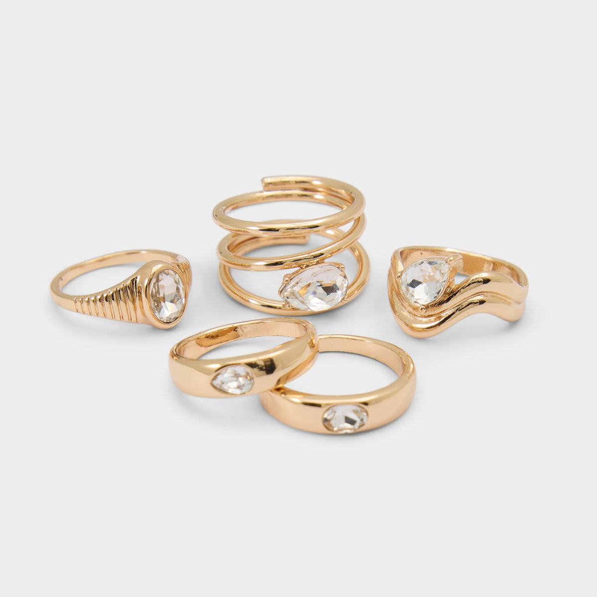 Abyweth in Gold Clear Multi - Multi finger rings | Aldo
