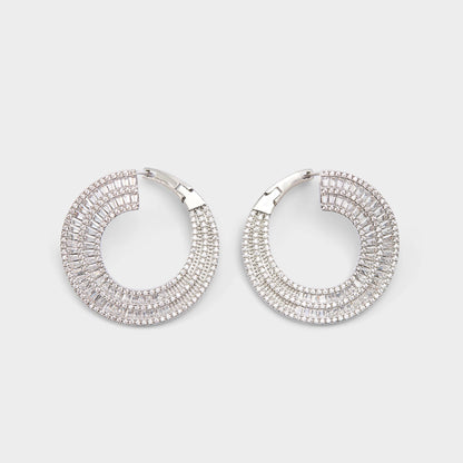 Caldy Silver/Clear Multi Women's Earrings - Hoop earrings | Aldo