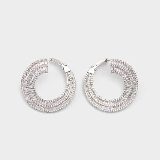 Caldy Silver/Clear Multi Women's Earrings - Hoop earrings | Aldo