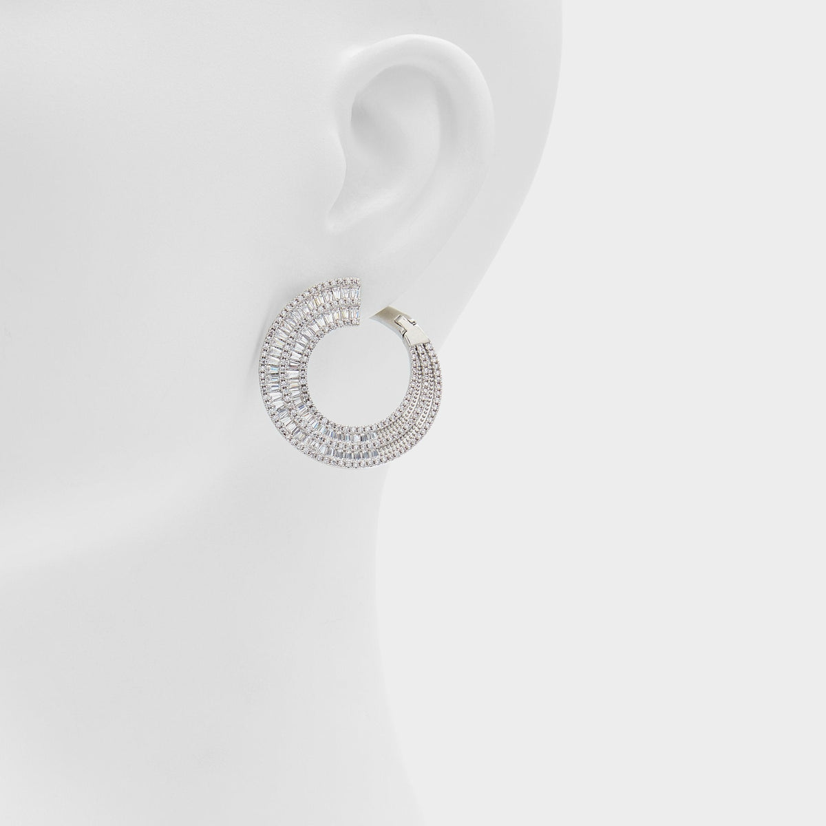 Caldy Silver/Clear Multi Women's Earrings - Hoop earrings | Aldo