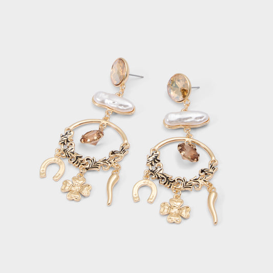 Chances in Champagne - Chandelier earrings | Aldo