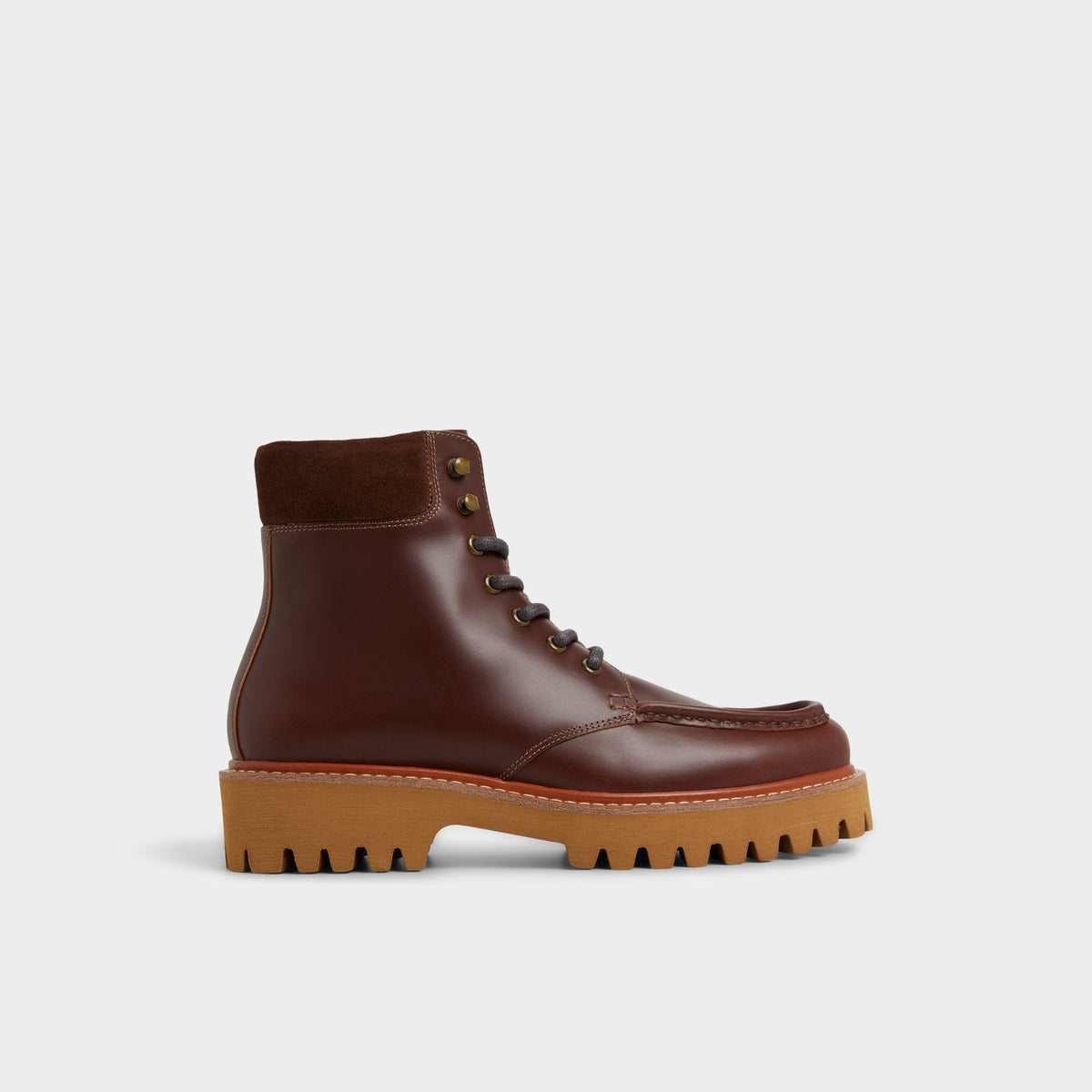 Grier in Medium Brown - Combat boot, Lug sole | Aldo