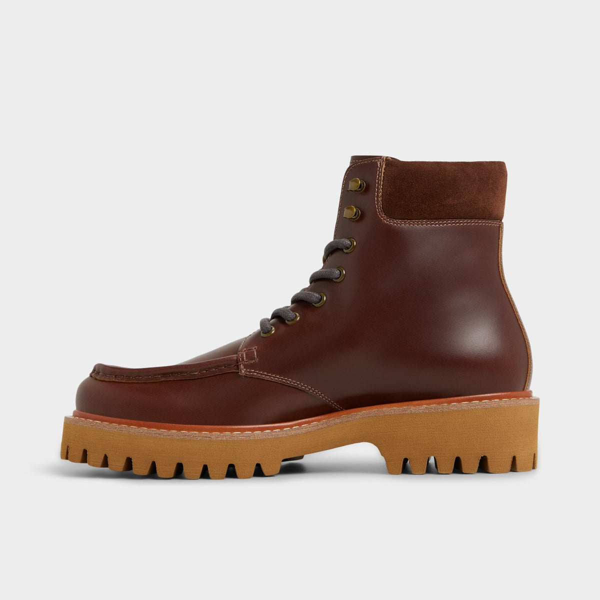 Grier in Medium Brown - Combat boot, Lug sole | Aldo