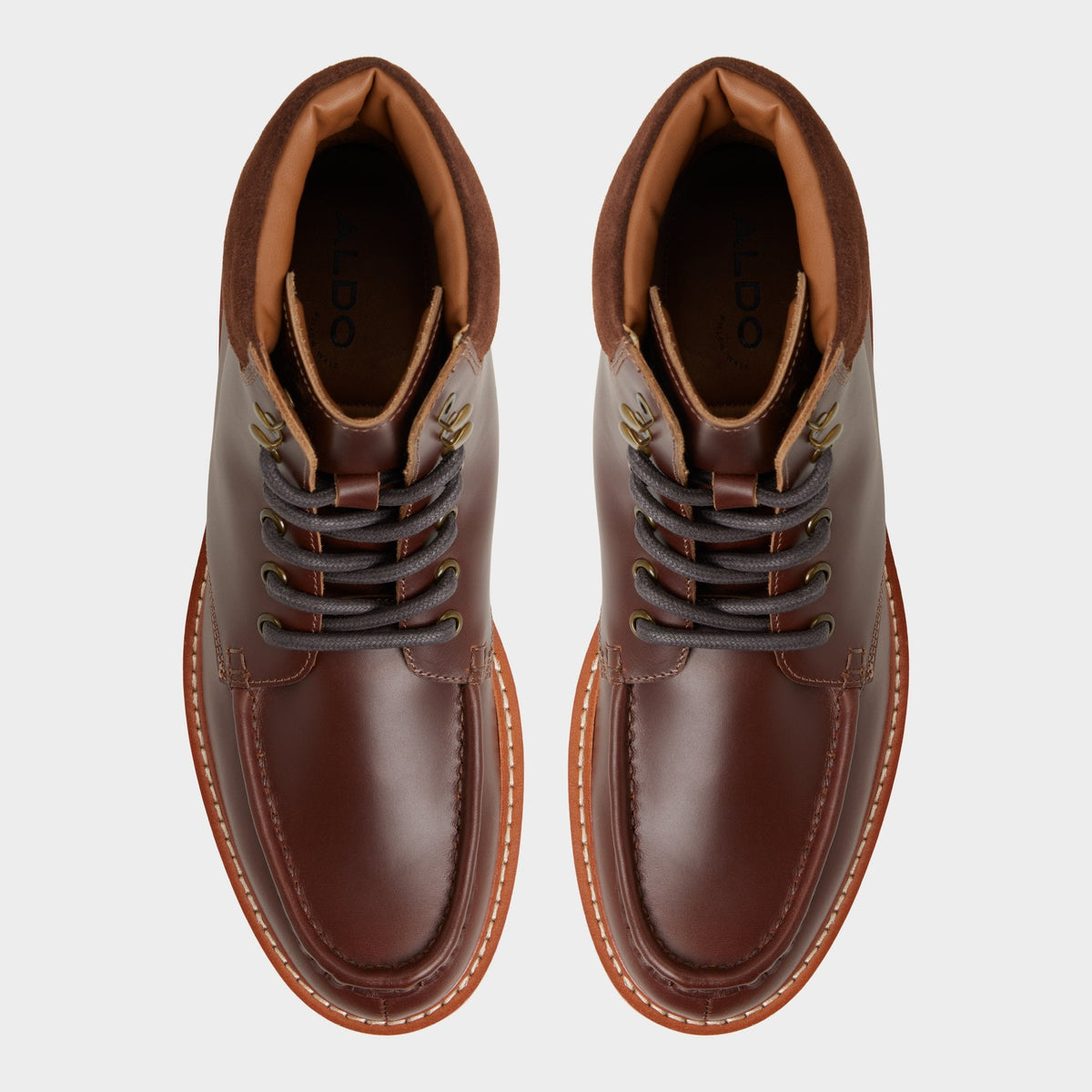 Grier in Medium Brown - Combat boot, Lug sole | Aldo