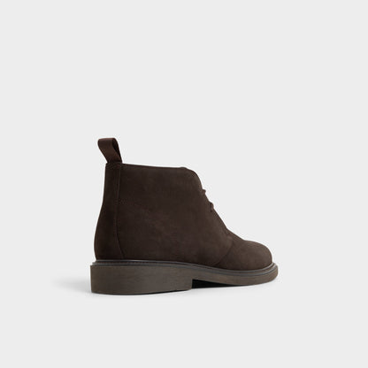 Jefrey Dark Brown Leather Suede Men's Chukka boots - Chukka boot | Aldo