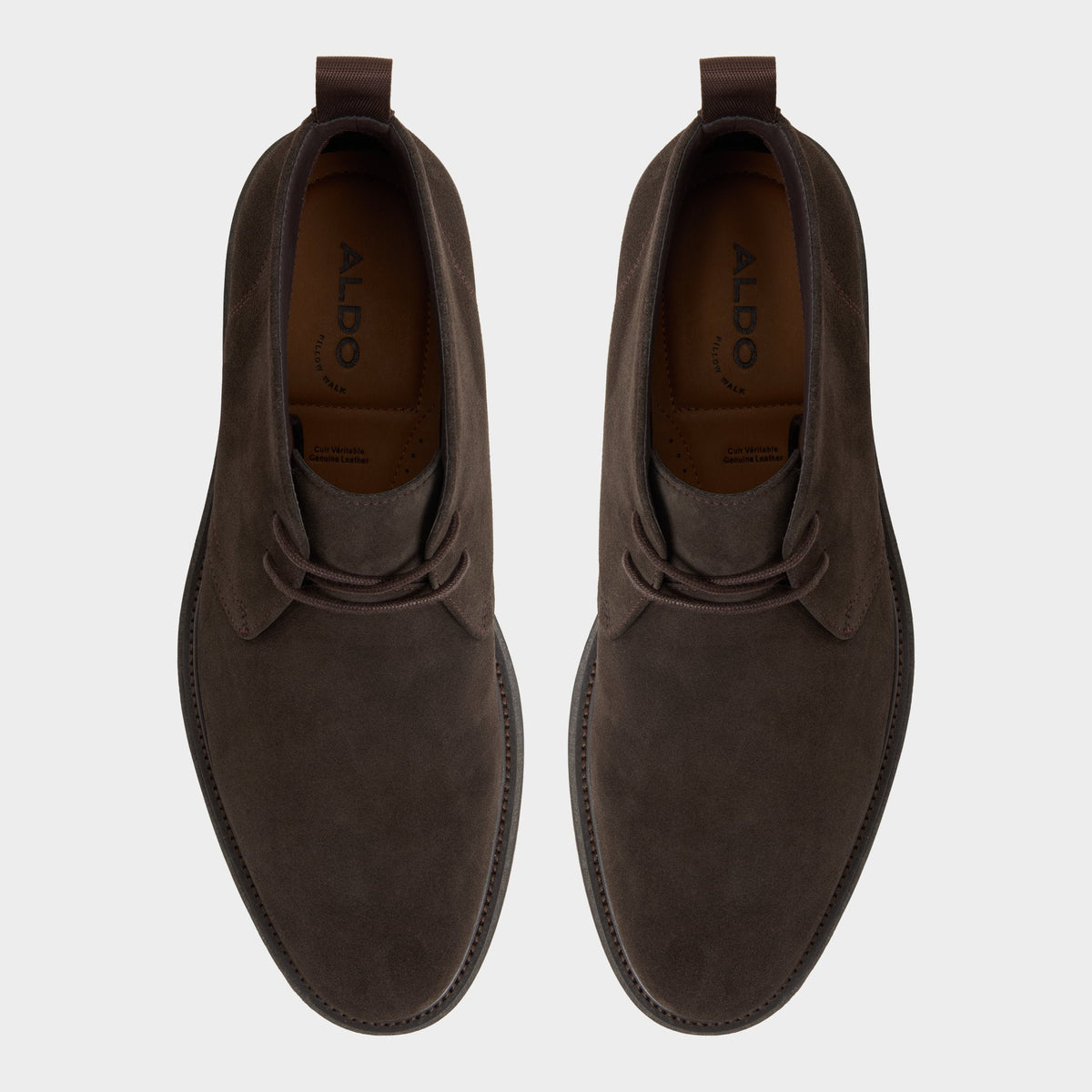 Jefrey Dark Brown Leather Suede Men's Chukka boots - Chukka boot | Aldo