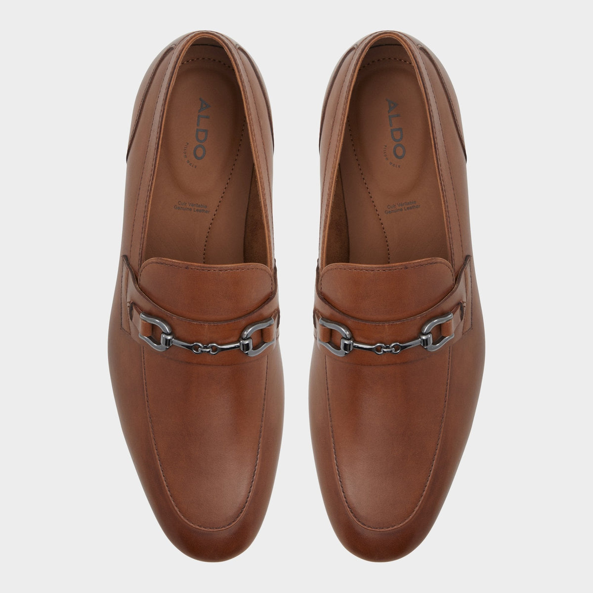 Marinho Cognac Leather Smooth Men's Dress Shoes - Loafer | Aldo