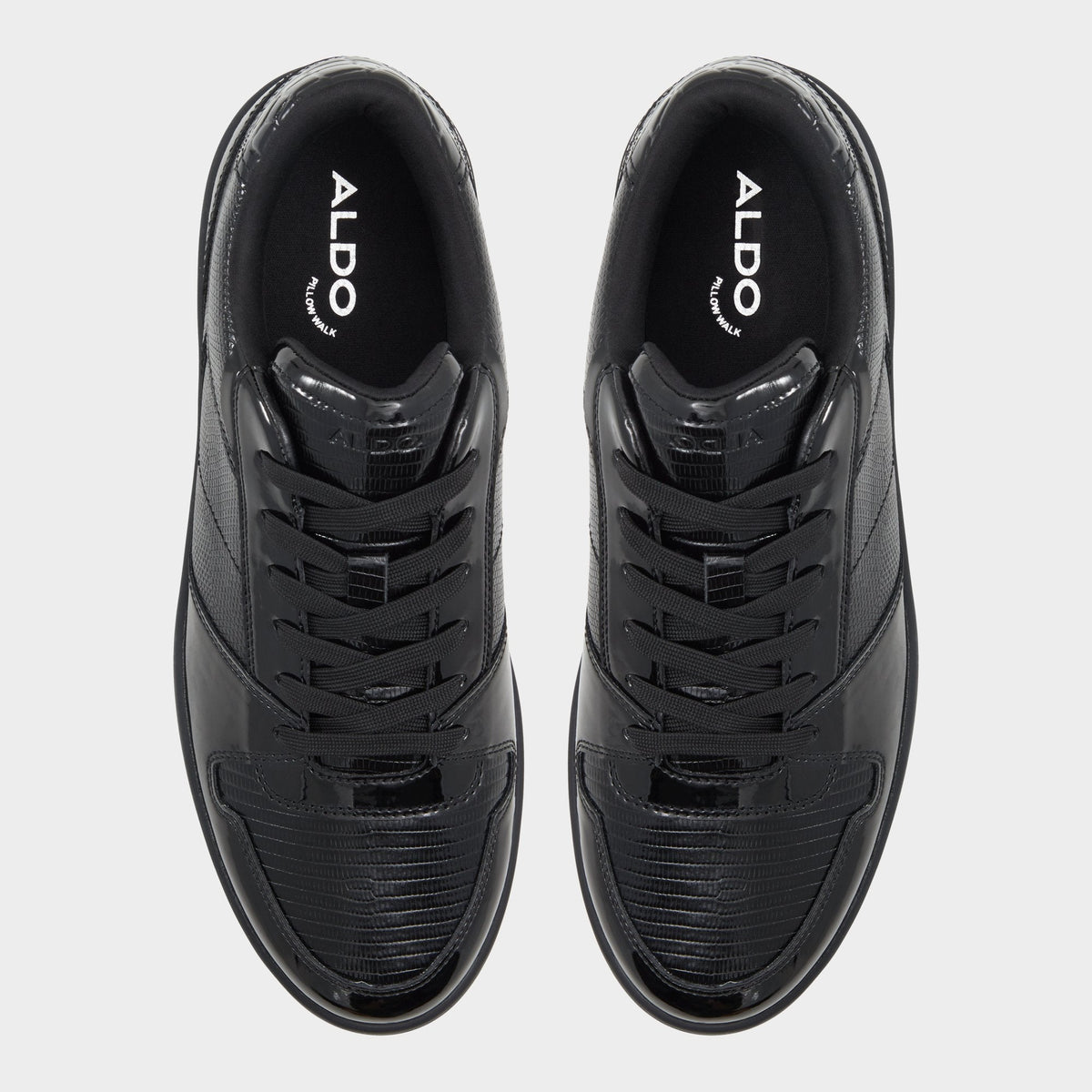 Zethan Black Synthetic Patent Men's Low top - Low top sneaker, Cup sole | Aldo
