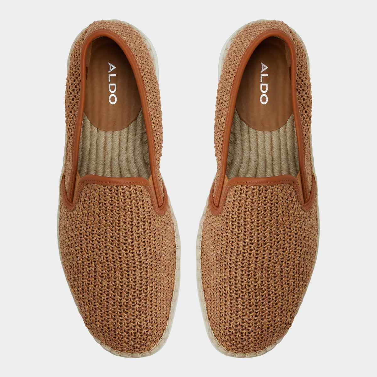 Johnney Cognac Textile Raffia Men's Espadrilles - Espadrille | Aldo