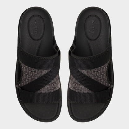 Deniels Open Black Men's Slides - Slide sandal | Aldo